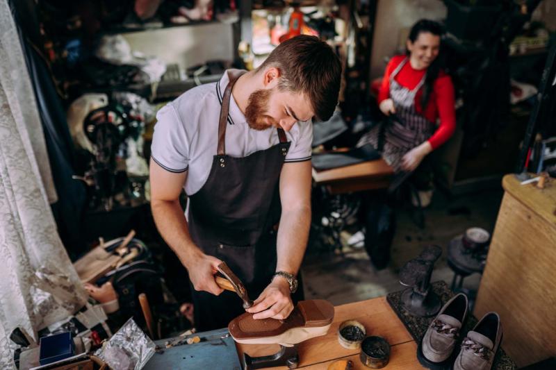 Footwear and leather working trades