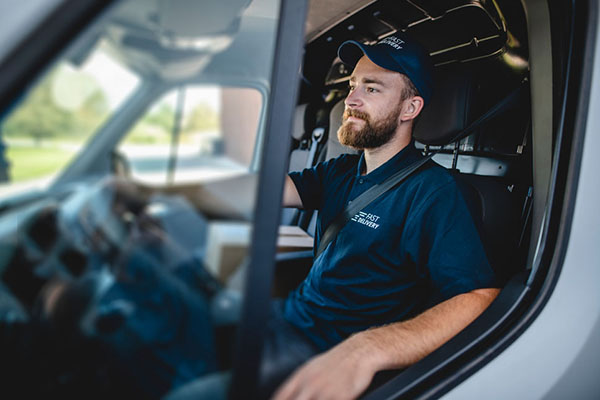Delivery van driver