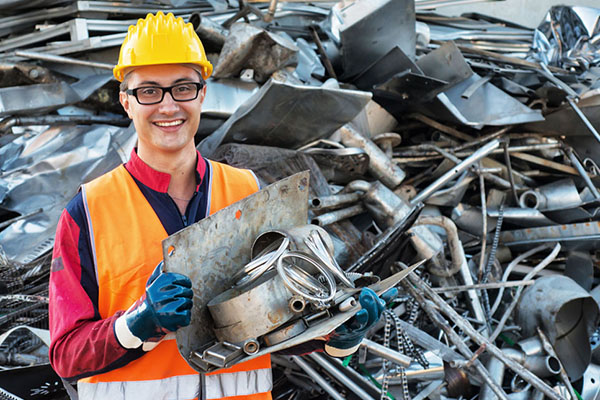 Recycled metals worker