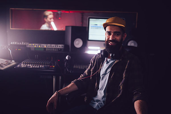 Studio sound engineer